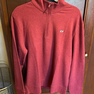 Vineyard Vines size medium red burgundy 3/4 zip. Worn once.
